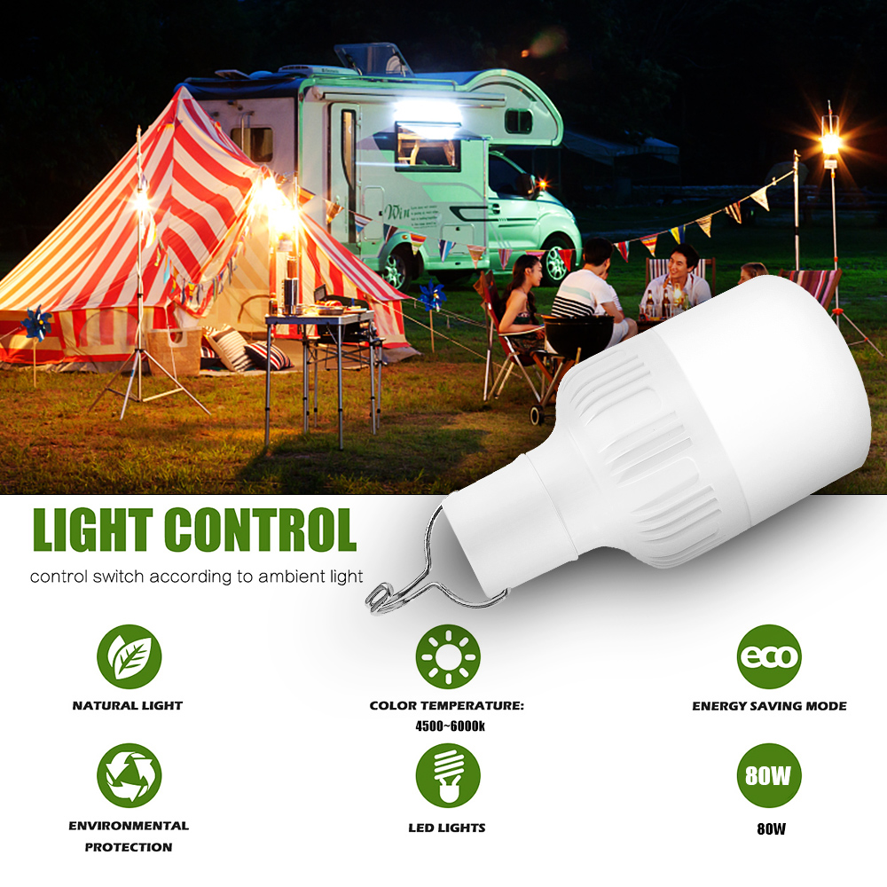 Cheap Goat Tents Emergency Lights Portable LED Lantern Outdoor Camp Flashlight Tente Familiale Camping Lights Lamp USB Rechargeable Light 30 100W   